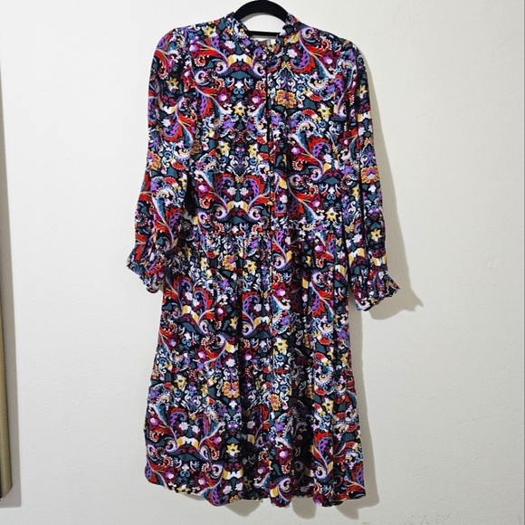LOFT Floral Swing Dress - Picture 1 of 8